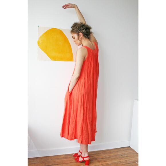 Black Crane Tank Dress in Paprika Sz M - Picture 4 of 7